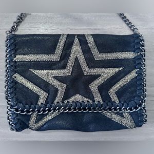 Black crossbody with gold star detail